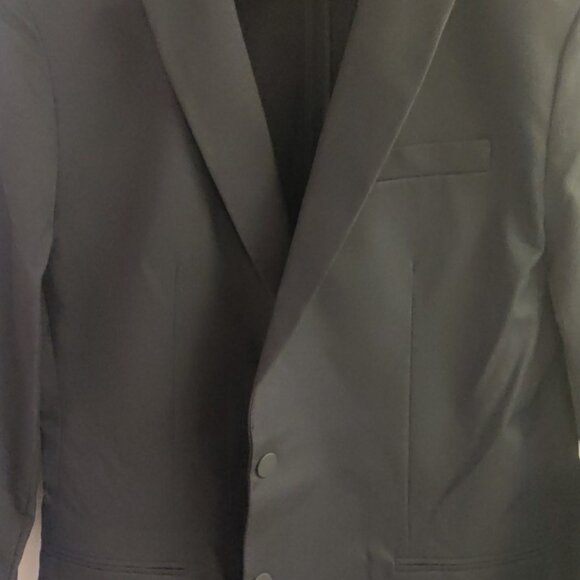 Calvin Klein S athletic slim fit casual blazer black stretch tech unlined soft - Picture 11 of 13